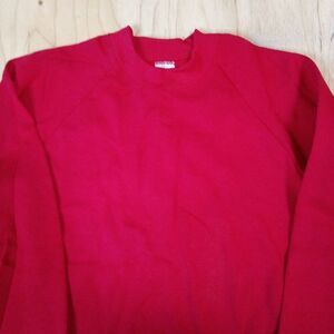 Vintage Fruit of the Loom Blank Crewneck Sweatshirt Red